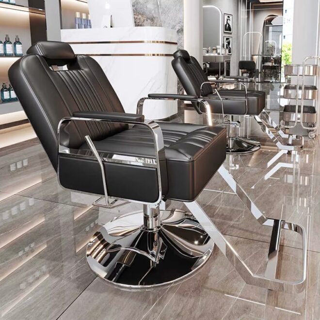 Luxury Reclining Salon Chair for Hair Stylist