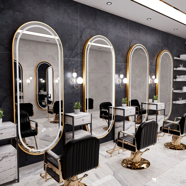 Barbershop Hair Salon LED Touch Single Side Wall Mirror