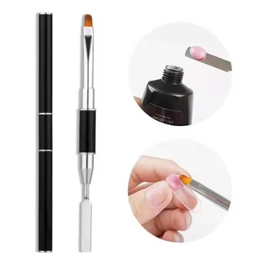 2 IN 1 Nail Brush Polygel Picker Brush Double Ended Fingernail Acrylic Nail Extension Manicure Gel Nail Art