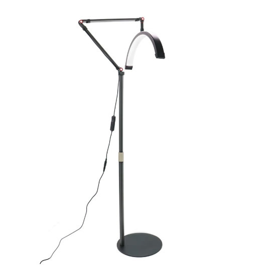 Half Moon LED Beauty Light Adjustable for Nails Lashes, Massage & Spa
