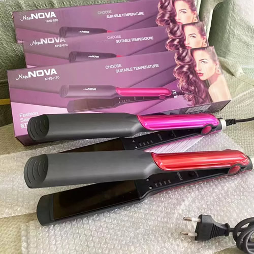 NOVA Hair Straightener 2 in 1 Hair Styling Tool for Curling & Hair Straightener